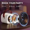 Mini Karaoke Machine for Kids with 2 Wireless Microphones and Lights, Bluetooth Connect Phone to Sing, 4-12+ Year Old Girl Boy Birthday Gifts