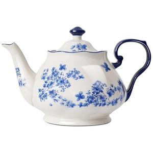 Bone China European Style Floral Ceramic Teapot - 45oz, Perfect for Tea Sets, Loose Tea, and Parties
