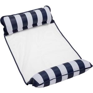 Aqua 4-in-1 Monterey Hammock Pool Float & Water Hammocks, 1-2-3-4 Multipacks  Multiple Colors/Styles  for Adults and Kids Floating (Blue Navy)