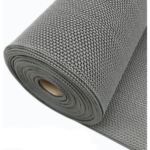 WLWLEO Drainage Flooring Mats Commercial Anti-Fatigue Rubber Matting 3x10 Ft Heavy Duty Non-Slip Floor Mats for Swimming Pool Shower Room Bathroom Garage Kitchen Patio,Gray/Grey,0.93M