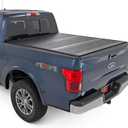 Rough Country Hard Tri-Fold Tonneau Cover for Ford F-250 & F-350 Super Duty (2017-2026) - Low-Profile Aluminum Truck Bed Cover, Fits 6'10 (81.9") Bed