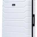 InUSA TREND Luggage with Spinner Wheels | Durable lightweight Hardside Suitcase, Travel Bag with Handle and Trolley | 32-inch Extra-Large Checked luggage | White