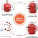 Interactive Cat Toys Ball for Indoor Cats,[2025 Newly Upgraded] Agile Moving Cat Ball with Elastic Mesh Tail,Automatic Kitten Toys for Bored Indoor Adult Cats,Motion Activated (Red)