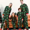 VNVNE Matching Christmas Onesie Pajamas for Family/Couples/Women/Men, Xmas Holiday Reindeer Striped Adults Pjs Sleepwear (Small, Green Dinosaur)