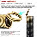 Pair of 180lb. Heavy Duty Garage Door Extension Springs Stretch Springs, 25" Long,Double Loop Ends, High Precision Electrophoresis Black Coated, MIN 16,000 Cycles, for 7ft High Garage Doors