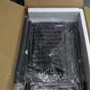 Furologee Console Table with Charging Station & 3 Fabric Drawers, 38'' Entryway Table with Storage Shelves and LED Light for Entry Way, Industrial Display Shelf for Hallway, Foyer, Rustic Brown