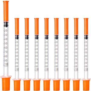 1ML Syringe, Measuring Syringes Lab Supplies, Individually Wrapped, Pack of 50