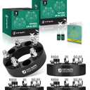 YHTAUTO 5x4.5 Wheel Spacers 1.5 Inch Fits Dodge, Chrysler, Ferrari, Maserati Models, Charger, Challenger, 300 Tire Spacers w/ M14x1.5 Studs, 82.5mm Center Bore 5 Lug 4PCS Black