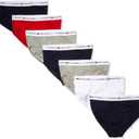 Tommy Hilfiger Men's Underwear Cotton Classics Megapack Brief -(3 Navy, 2 Grey Heather,1 Red, 1 White) 
XL