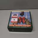 Solar Wreath Hangers for Front Door with 60 LED Lights, Compatible with Lighted Wreaths, Large Suction Cup Hook for Glass Window Outdoor Porch Decorations