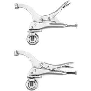 QWORK 9inch Drill Press Locking Clamp, 2 Pack, Fix Clamp, Strong Gripping Clip