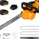 Electric Chainsaw Cordless, 12 Inch Chainsaw for Makita 18V Battery - Included 2X 4000mAh Battery and Charger, Power Chain Saw Cordless with Brushless Motor, Auto Oiler, 2 Spare Chains