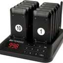 Retekess TD157 Vibrating Pager System, Buzzers for Restaurant, 984ft Long Range, Set with Vibration, Flashing and Buzzer, 10 Pagers and Beepers for Food Truck, Bars, Food Court