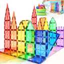 Coodoo Magnetic Tiles Kids Toys STEM Magnet Toy for Toddler Magnetic Blocks Building Preschool Learning Sensory Montessori Toys for 3+ Year Old Boys and Girls, Safe Creativity Toddler Kids Toy 40PCS (Multicolored)