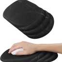 Mouse Pad Wrist Wrist Rest, Comfortable Memory Foam Wrist Rest, Non-Slip PU Base, Ergonomic Wrist Support and Arm Rests for Gaming, Office, Computer Use, Relieve Typing Pain Black Marble