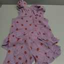 Baby Girl 2Pieces Outfit Strawberry Print Button Down Shirt Tops Cotton Shorts Toddler Little Girls Summer Clothes Set (Purple) Size: 4-5T