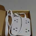 TESSAN Flat Plug Extension Cord 5 Ft, TESSAN Surge Protector Power Strip Ring Pull with 3 USB (1 USB C) 4 Outlets, 900 Joules Protection, Desktop Charging Station for Home, Office, College, Dorm Room (Grey)