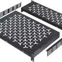 1U Rack Shelves (2-Pack), 1 PCS 6" Deep Cantilever & 1 PCS 12" Deep Cantilever, with Optional Joints to Combine as One Full Size Server Rack Shelf