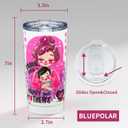 20oz Mom Tumbler Insulated Thermal Coffee Cup - Portable Travel Mug with Cute Cartoon Patterns, Leak-Proof for Mom, Great Mothers Day Gift for Daily Use Office OutdoorWhite