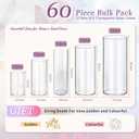 60pcs Glass Vase Cylinder Vases for Centerpieces Small Flower Glass Vases Home Decor Centerpiece Table Clear Flower Vase Decorations for WeddingHoliday 4,6,7.5,8,10 Inch Tall