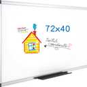 VIZ-PRO Dry Erase Board/Magnetic Whiteboard, 72 x 40 Inches, Large Wall Mounted Board for School Office and Home