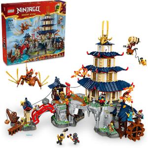 LEGO NINJAGO Tournament Temple City Building Toy for Teen Boys & Girls, Ages 14+, Great for Dragons Rising Fans Who Enjoy Model Building Sets and NINJAGO Toys - 71814