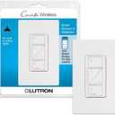 Lutron Caseta Original Smart Dimmer Switch With Wallplate (Lutron Smart Hub Required), for LED Lights, 150 Watt, Single-Pole/3-Way, No Neutral Required, PDW-6WCL-WH-A, White