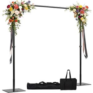 10x10ft Upgrade Pipe and Drape Backdrop Stand Kit Heavy Duty Backdrop Stand Adjustable Photo Background with Metal Base for Parties Wedding Video Studio Birthday Background Stand