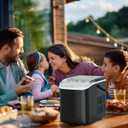 NEWBULIG Ice Makers Countertop with Handle, Portable Ice Machine