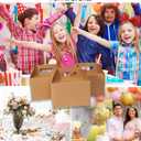 Happyhiram 30 CT 9x6x6 Large Box Lunch Boxes Cardboard Paper with Handles Kraft Brown, Gable Gift Boxes Party Favor Boxes Barn Style Carry Out Box Recyclable Packaging Boxes for Food Cookies Baby
