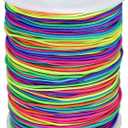 2 x Colorful Elastic String, Total 100M, 1MM Stretchy Bracelet String Bead Cord for Bracelets, Sewing, Necklace, Jewelry Making and Crafts.