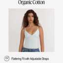 Organic Basics Women's Core Organic Cotton Cami Tank Top (Blue, M)