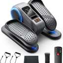 Gonex Under Desk Elliptical Exercise Machine for Seniors, Electric Ellipse Leg Exerciser with Remote, 16 Adjustable Speeds, Manual & 12 Auto Modes, Leg Exerciser While Sitting, Seated Pedal Exerciser (Black+Grey)