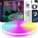Neon RGB Rope Lights,IP67 Waterproof,Flexible Led Rope Lights,Control with App/Remote,Music Sync,for Gaming Room Living Bedroom Wall Decor (20FT)