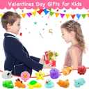 28 Pack Valentines Day Gifts for Kids ,Mochi Squishy Toys with Valentine Greeting Cards Classroom Prizes Exchange Gifts Prizes Valentines Day Gifts for Kids Boy Girl Valentine Party Favors