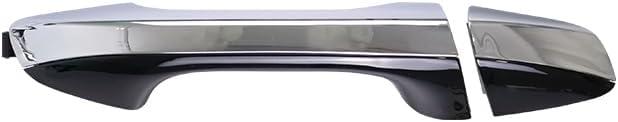 Rear Right Exterior Door Handle Chrome with Black Painted Compatible with Kia Optima 2016-2019