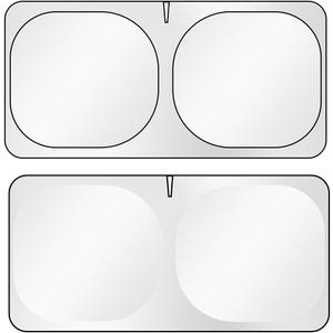 Foldable Windshield Sun Shade Both Sides Can Block UV 5-Layer 240T Reflective UV/Heat Shield Blocks Rays, Universal Fit for Cars, SUVs, Trucks (M)