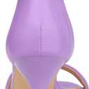 Allegra K Women's Ankle Strap Kitten Heel Sandals