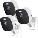 3PCs Indoor Security Camera Wireless, 4MP HD WiFi Home Security Camera with Magnetic Mount, Window Camera for Indoor Use, AI Motion Detection, 24/7 Recording, No Subscription, 2-Way Audio, Works Alexa