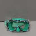 Kids Swim Goggles, Anti-Leak Snork Mask with Nose Cover & Elastic Fabric Strap, UV Protection Swimming Goggles for Kids Boys Girls, Green