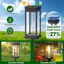 BesLowe Upgraded Solar Pathway Lights Outdoor, 8-Pack Large LED Solar Light Outdoor Waterproof, Super Bright Outside Lights for Yard, Sun-Powered Landscape Lighting for Garden Walkway, Warm White
