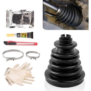 Upgrade CVS18 Universal CV Axle Boot Repair Kit, 5.04 Inch (128mm) Height, Fits Shaft Size 22mm-28mm, Silicone Rubber, Waterproof Dustproof Protection for Cars, Trucks, SUVs