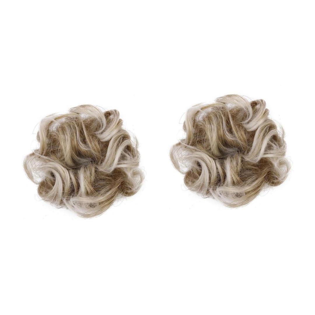 Angoily Pcs Synthetic Hairpieces Tail Bun Hair Bun Extension for Women Fashion Hair Pieces for Women (mediumx2pcs, As Shownx2pcs)