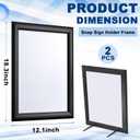 Blulu 2 Pcs Black, 11 x 17 Inch, Front Load Easy Open Snap Frame Poster/picture Frame, Snap Open Sign Holder, Wall Mount or Tabletop