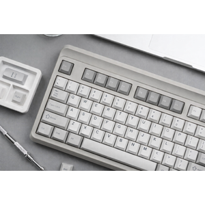PBT Keycaps Set, Doubleshot 137 Key Caps,Cherry Profile Custom Keycap for 61/64/68/84/87/100/104/108 Mechanical Keyboard, Compatiability for 60 65 75 100 Percent Keyboads (White Grey Blue)