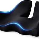 Benazcap Seat Cushion Office Chair Cushions Butt Pillow for Car Long Sitting, Memory Foam Chair Pad for Back, Coccyx, Tailbone Pain Relief for Gaming Chair and Car Seat (Large, Black)