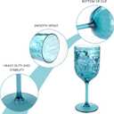 Yalin Set of 4 Unbreakable 12 oz Acrylic Plastic Wine and Water Tumbler Stackable Goblets. (Multicolor, 15 oz)