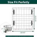 Stainless Steel W10728159 W10525646 Dishwasher Lower Rack Replacement Parts for Maytag Kitchenaid Lower Dish Rack 22D x 20.8W Kenmore Whirlpool W10780925 W10082825 Dishwasher Bottom Basket 1 Pack