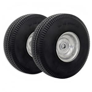 Atlantic 2-Pack Solid PU Wheels 4.10/3.50-4 (10" x 3") (Rib Turf Wheel)