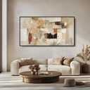 susimond Modern Abstract Wall Art 24x48 Inch Large Wall Art for Living Room with Aluminum Frame Horizontal Wall Art Waterproof Crystal Artwork for Walls for Sofa Fireplace Bedroom Office Hotel